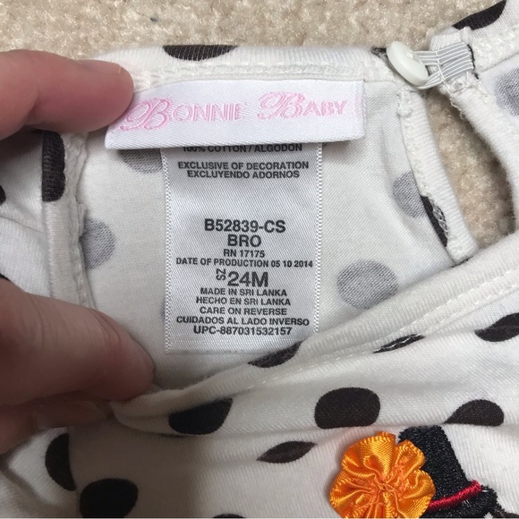 Bonnie Baby Thanksgiving turkey holiday romper size 24 months - Picture 3 of 3